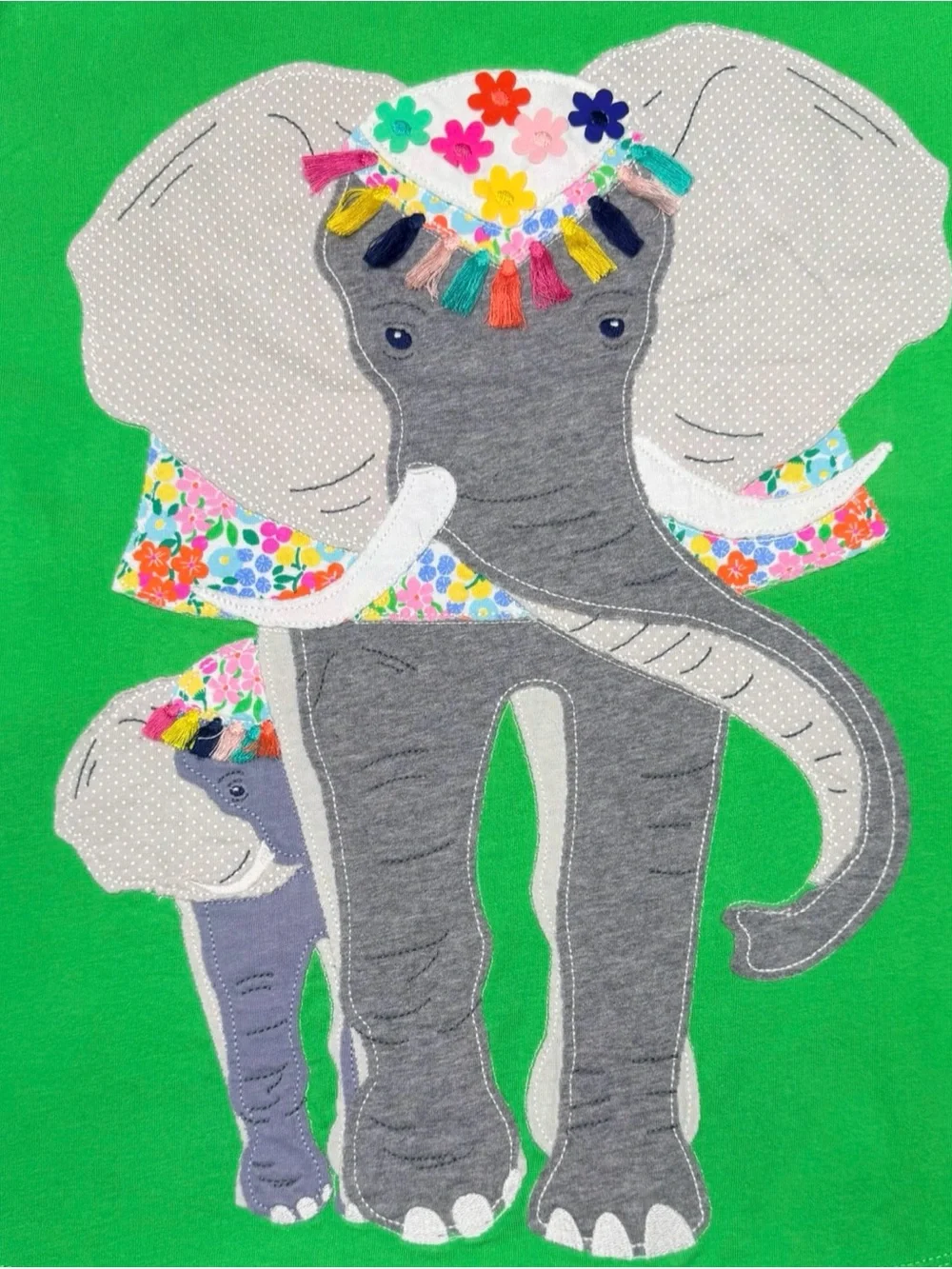 Mini‎ Boden Elephant Appliqué Dress